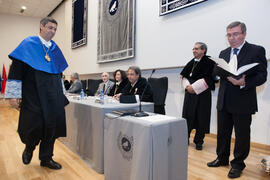 Teodomiro López Navarrete toma posesión como nuevo vicerrector de Investigación y Transferencia de la Universidad de Málaga. Paraninfo.  Enero de 2016