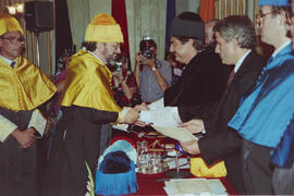 Apertura del Curso Académico 1990/1991 de la Universidad de Málaga. Teatro María Cristina. Octubre de 1990