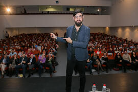 Conferencia "Dialogando" con Manu Sánchez. Complejo de Estudios Sociales y Comercio. Enero de 2018