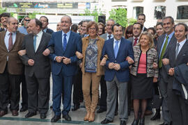 Inauguración de la exposición "UMA 40 años compartiendo futuro" en Calle Larios. Octubre de 2012