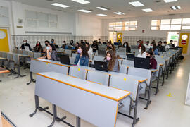 Aula de la Facultad de Derecho de la Universidad de Málaga. Campus de Teatinos. Octubre de 2020