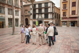 Visita anual de la conferencia de la RedOTRI de la Universidad de Málaga en el centro histórico de Málaga. Junio de 2010