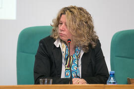 Magdalena Martín Martínez. Acto inaugural de la jornada "Brexit y Gibraltar. Un reto con oportunidades conjuntas". Edificio del Rectorado. Febrero de 2017