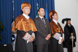 Francisco de la Torre, Manuel Castillo y Joaquín Luque. Acto Conmemorativo de los 40 años de la Universidad de Málaga. Escuela Técnica Superior de Ingeniería Informática. Diciembre de 2012