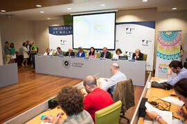 Presentación de la XIV edición de los Cursos de Verano de la Universidad de Málaga. Rectorado. Mayo 2015