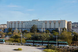 Hospital Clínico Universitario y Metro de Málaga. Campus de Teatinos. Abril de 2021