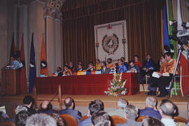 Apertura del Curso Académico 1989/1990 de la Universidad de Málaga. Teatro María Cristina. Octubre de 1989