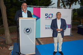 Intervención de Juan Francisco Gutiérrez. Homenaje al personal jubilado o que cumple 25 años de servicio en la Universidad de Málaga. Jardín Botánico. Junio de 2022