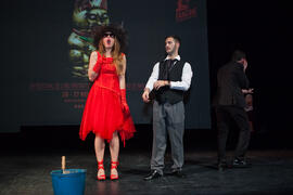 Ensayos para la Gala Inaugural de la XXIV edición de Fancine de la Universidad de Málaga. Teatro Cervantes. Noviembre de 2014