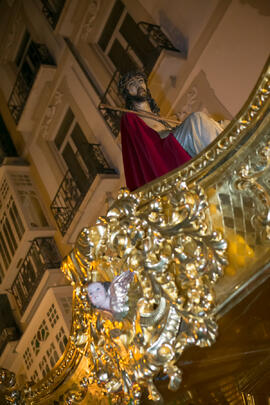 Santo Cristo Coronado de Espinas. Estación de Penitencia de la Hermandad de los Estudiantes. Málaga. Marzo de 2018