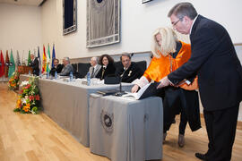 María Jesús Morales Caparrós toma posesión como nueva Gerente de la Universidad de Málaga. Paraninfo.  Enero de 2016