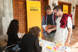 Entrega de acreditaciones. V Foro Arquia/Próxima 2016: Futuro Imperfecto. Paraninfo. Octubre de 2016
