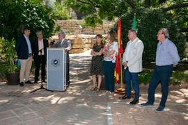 Intervención de Alfredo Asensi Marfil. Inauguración de la glorieta Botánicos de la UMA. Jardín Botánico de la Universidad de Málaga. Junio de 2018