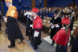 Comitiva académica. Investidura de Hermanfrid Schubart, Alejandro Portes y Luis Enrique de la Villa como Doctores "Honoris Causa" por la Universidad de Málaga. Paraninfo. Octubre de 2024