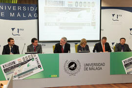 Presentación Cupón de la ONCE dedicado a "Andalucía Tech" de la Universidad de Málaga. Rectorado. Enero de 2012