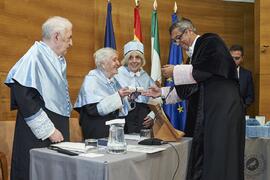 Investidura como "Doctores Honoris Causa" de Antonio García Berrio y Pilar Palomo Vázquez por la Facultad de Filosofía y Letras de la Universidad de Málaga. Edificio del Rectorado. Junio de 2024
