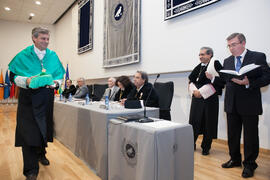 José Francisco Murillo Mas toma posesión como nuevo vicerrector de Estudiantes de la Universidad de Málaga. Paraninfo.  Enero de 2016