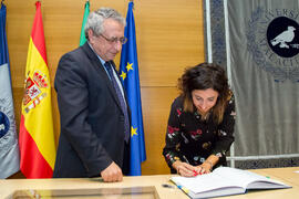 Toma de Posesión de Isabel María Bernedo Muñoz como nueva profesora titular del Departamento de Psicología Evolutiva y de la Educación de la Universidad de Málaga. Edificio del Rectorado. Febrero de 2018