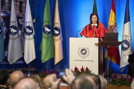 Elsa Marina Álvarez. Apertura del Curso Académico 2024/2025 de la Universidad de Málaga. Paraninfo. Septiembre de 2024