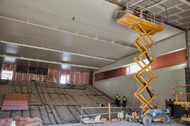 Obras en el interior del nuevo Pabellón de Gobierno. Campus de Teatinos. Abril de 2021