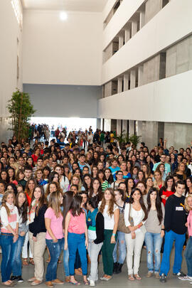Alumnos en la Escuela Técnica Superior de Ingeniería Industrial de la Universidad de Málaga. Octubre de 2012