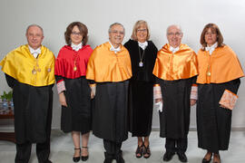 Retratos de D. Juan Jiménez Aguilar como Doctor "Honoris Causa" por la Universidad de Málaga. Junio de 2009