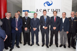 Visita de José Antonio Nieto, Secretario de Estado de Seguridad, a Aeorum. Edificio de Institutos Universitarios. Febrero de 2017