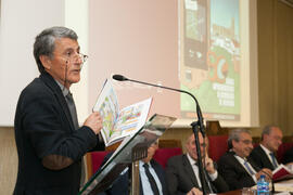 Juan Francisco Zambrana en la clausura del 50 Aniversario de la Facultad de Económicas. Facultad de Ciencias Económicas y Empresariales. Marzo de 2016