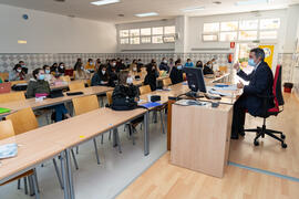 Aula de la Facultad de Derecho de la Universidad de Málaga. Campus de Teatinos. Octubre de 2020