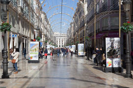 Exposición "La Universidad de Málaga del Siglo XXI". Calle Larios. Enero de 2017