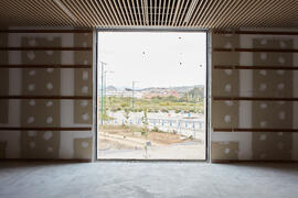 Obras en el interior del nuevo Pabellón de Gobierno. Campus de Teatinos. Abril de 2021