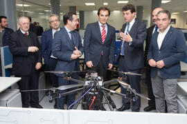 Visita de José Antonio Nieto, Secretario de Estado de Seguridad, a Aeorum. Edificio de Institutos Universitarios. Febrero de 2017