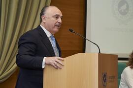 Juan Ignacio Zafra Becerra. Entrega de Premios del Aula de Economía y Deporte de la Universidad de Málaga. Edificio del Rectorado. Febrero de 2024