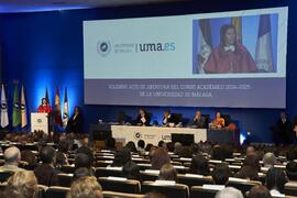 Intervención de Elsa Marina Álvarez. Apertura del Curso Académico 2024/2025 de la Universidad de Málaga. Paraninfo. Septiembre de 2024
