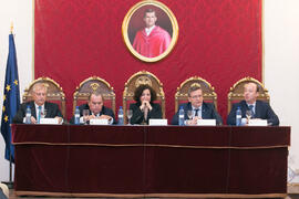 Mesa presidencial. Homenaje a Matías Cortés. Facultad de Derecho de la Universidad de Granada. Mayo de 2018