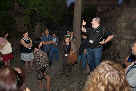 Visita nocturna tematizada a la Alcazaba. Olimpiada Española de Economía, Fase Nacional. Alcazaba de Málaga. Junio de 2015