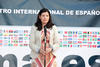 Eva María Sánchez Teba. Bienvenida a los alumnos de intercambio internacional y estudiantes del centro Internacional de Español. Jardín Botánico.  Abril de 2014