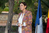 Francisca Montiel. Bienvenida a los alumnos de intercambio internacional de la Universidad de Málaga. Jardín botánico. Octubre de 2015
