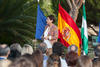 Francisca Montiel. Bienvenida a los alumnos de intercambio internacional de la Universidad de Málaga. Jardín botánico. Octubre de 2015