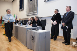 Juan Antonio García Galindo toma posesión como nuevo vicerrector de Política Institucional de la Universidad de Málaga. Paraninfo.  Enero de 2016