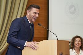 Joaquín Sánchez. I Premios del Aula de Economía y Deporte de la Universidad de Málaga. Edificio del Rectorado. Febrero de 2024