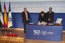 Toma de posesión de Miguel Gutiérrez Bengoechea como catedrático del Área de Derecho Financiero y Tributario de la Universidad de Málaga. Paraninfo. Diciembre de 2022