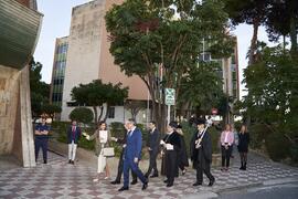 Cortejo académico. Imposición de la Medalla de Oro de la Universidad de Málaga a Junta de Andalucía, Diputación Provincial de Málaga y Ayuntamiento de la capital. Paraninfo. Noviembre de 2023