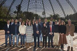 Equipo de Dirección de la Universidad de Málaga. Jardín Botánico. Enero de 2023
