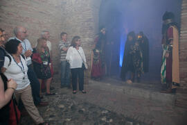Visita nocturna tematizada a la Alcazaba. Olimpiada Española de Economía, Fase Nacional. Alcazaba de Málaga. Junio de 2015