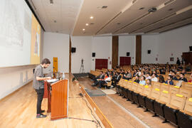 Ignacio González Galán. Presentación del proyecto "Cinecittá Occupata". V Foro Arquia/Próxima 2016: Futuro Imperfecto. Paraninfo. Octubre de 2016