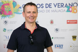 Andy Fitze en photocall. Curso "La buena Inteligencia Artificial". Cursos de Verano de la Universidad de Málaga. Ronda. Julio de 2018