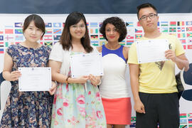 Graduación del alumnado del CIE de la Universidad de Málaga. Centro Internacional de Español. Junio de 2015