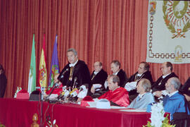Apertura del Curso Académico 1998/1999 de la Universidad de Málaga. Paraninfo. Octubre de 1998