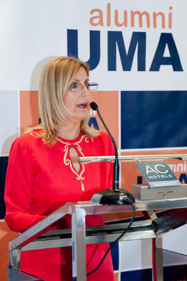 Nombramiento de Salvador Díaz Cano como miembro de honor de la Asociación de Antiguos Alumnos de la Universidad de Málaga. Foro Alumni-UMA. Mayo de 2014